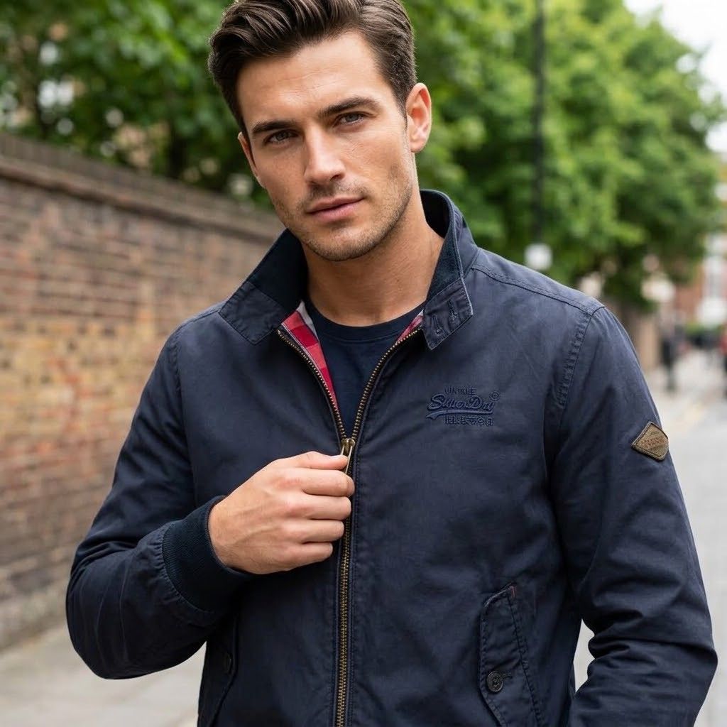 Authentic Superdry Japan Harrington Bomber Jacket (Navy Blue) - Size Medium (Category: Coats, Jackets and Outerwear) located in Manila. Submitted by ken_kho (Listing ID 1460253504, Image 2). Description: ​🔥 AUTHENTIC SUPERDRY JAPAN HARRINGTON / BOMBER JACKET 🔥 ​Selling this premium Superdry Harrington style jacket. Heavyweight, comfortable, and packed with signature brand hardware details! ​✨ PRODUCT DETAILS: ​🏷️ Brand: Superdry (Authentic) ​�