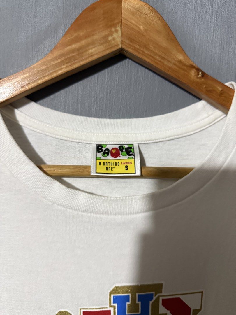 Bape college tee (Category: Shirts) located in Dagupan City. Submitted by lwkythrft (Listing ID 1460157980, Image 3). Description: Bape tee Size small Legit 💯 Excellent condition 1,000 only.