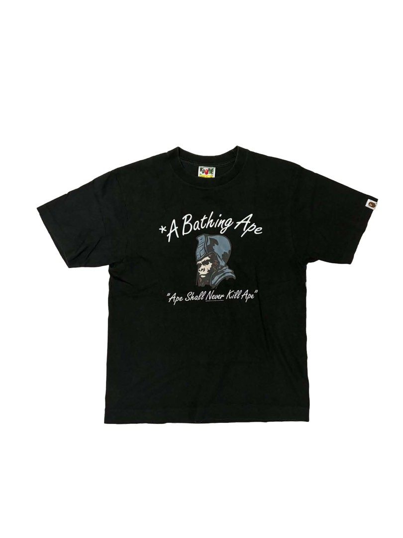 Bape Generals (Category: Tshirts & Polo Shirts ) located in Manila. Submitted by swaaaaggy (Listing ID 1460197838, Image 1). Description: Bape General Size M (19x25) Good Conidtion (Hairlines) Authentic ₱1,800.
