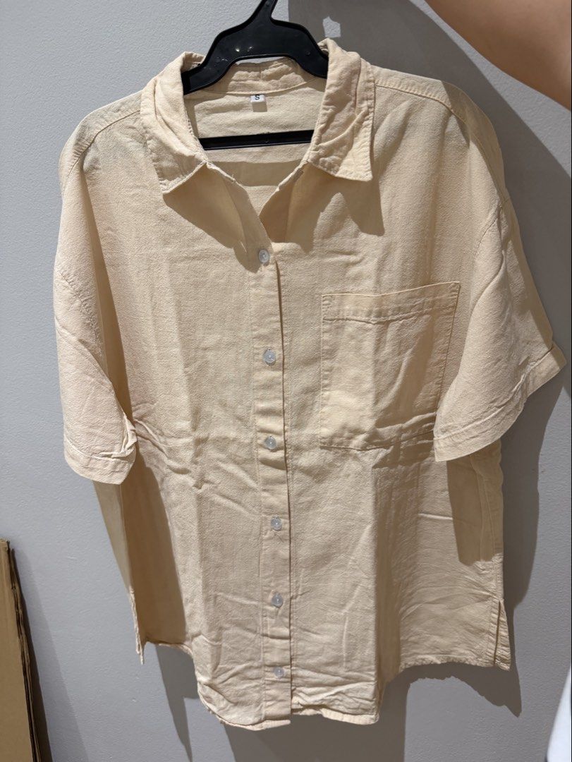 Beige Cream Polo (Category: Shorts) located in Paranaque City. Submitted by preluvdbyp (Listing ID 1460214354, Image 2). Description: S-M From Sh0pee store: Get Low •Payment Options: GCash or BPI Bank Transfer •Delivery/Shipping fee to be shouldered by buyer.