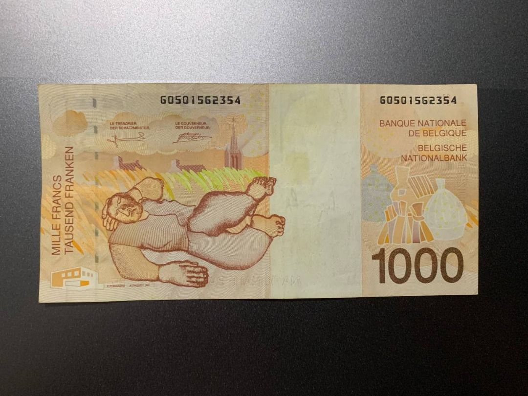 Belgium 1000 Francs Banknote (Category: Currency) located in Indang. Submitted by vykolektor (Listing ID 1460196061, Image 2). Description: Belgium 1000 francs Condition in photos.