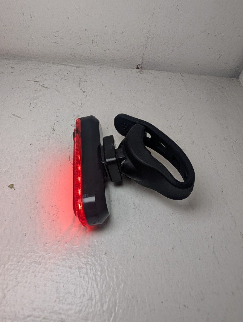 Bicycle Bike Red Rear Light (Category: Bicycles) located in Marikina City. Submitted by mrtncdrc (Listing ID 1460263668, Image 2). Description: 7cm x 2cm. 4 lighting modes. Rubber strap mount for bike and quick release for changing light orientation from veritcal to horizontal. Micro USB chargeable battery. This is brand new and we have multiple stocks available.