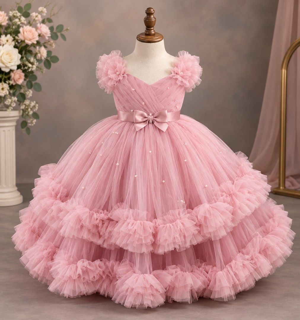 Birthday gown (Category: Babies & Kids Fashion) located in Paranaque City. Submitted by aaprelove_brave (Listing ID 1460135112, Image 2). Description: suitable for one year old 2 hrs Lang nasuot during party with freebies of accessories .