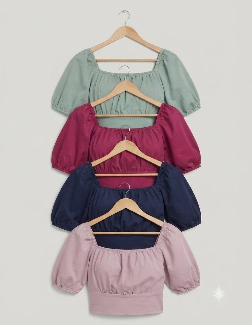 MPO Smocked Blouse (Category: Blouses) located in Manila. Submitted by kayencee_27 (Listing ID 1460271216, Image 2). Description: Brand new BKK top with clear plastic 📌 Mall Pullout 📌 Puff sleeves and garter 📌 smocking 📌 S-L 📌 Bust is 32"-38".