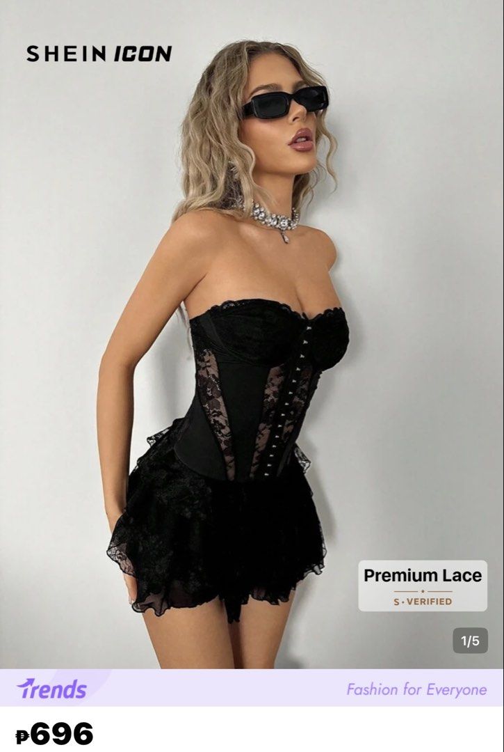 Black Lace Bustier (Category: Dresses) located in San Carlos. Submitted by gwnny (Listing ID 1460299907, Image 1). Description: still in very good condition! Selling kasi hindi na nagagamit 🫶🏻.