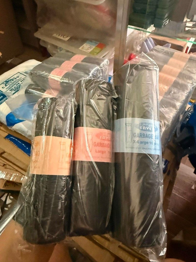 BLACK PLASTIC TRASH GARBAGE BAG MEDIUM/LARGE/X- LARGE (10PCS PER ROLL) (Category: Waste Bins & Bags) located in Quezon City. Submitted by miriamreyes006 (Listing ID 1460160851, Image 3). Description: BLACK PLASTIC TRASH GARBAGE BAG MEDIUM/LARGE/X- LARGE (10PCS PER ROLL)‼️‼️ MEDIUM ( 10 PCS/ROLL)✔️ Php 65.00 ONLY LARGE (10 PCS/ROLL)✔️ Php 75.00 ONLY X- LARGE( 10 PCS/ ROLL)✔️ Php 85 .00 ONLY.