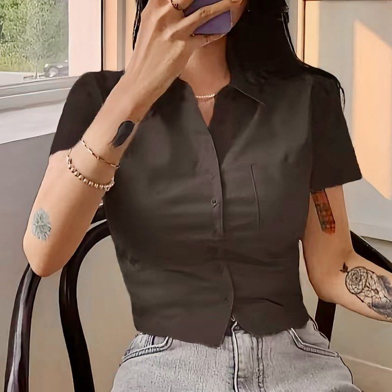 Black Polo Crop Top (Category: Blouses) located in Bulacan. Submitted by erinbtrc (Listing ID 1460174357, Image 1). Description: 10/10 Condition Size XS Available in Color Black & White No Flaws/ Issues Can do Same Day Delivery (Lalamove) along Metro Manila or J&T Delivery.