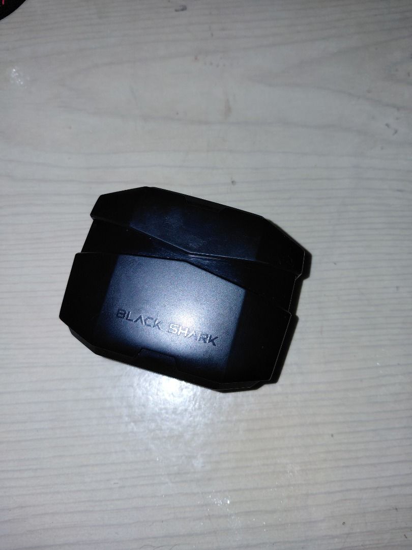Black Shark Wireless Earbuds with Charging Case lucifer t6 (Category: Earphones) located in Manila. Submitted by cosmicturtle.d1b615 (Listing ID 1460192931, Image 2). Description: - Black Shark wireless earbuds - Includes charging case - Color: Black - Ideal for gaming and music - Tested and confirmed working - Charging case has minor scuffs from storage - Earbuds are clean - Sold as is.