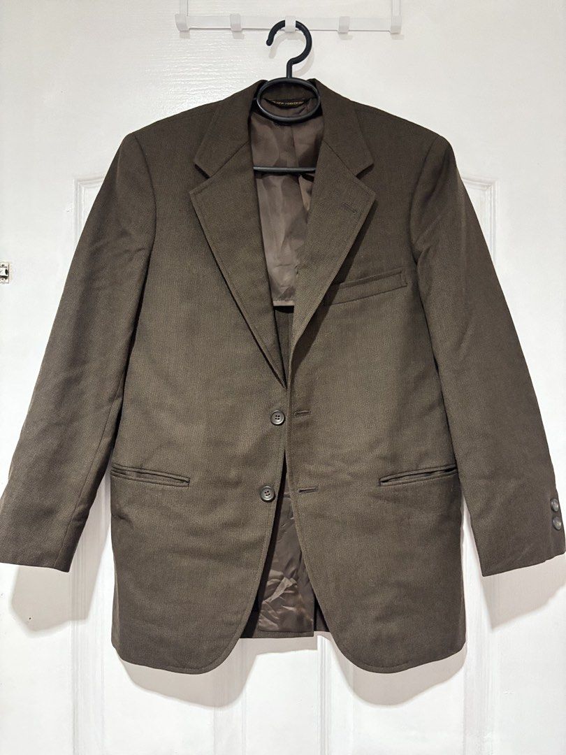 Blazer for Men (Category: Coats, Jackets and Outerwear) located in San Juan City. Submitted by mcstxtian_ (Listing ID 1460191269, Image 1). Description: Decluttering!!! Used these for work. This one is Premium. Looks like new. Very nice fabric. BROWN 5’0-5’3 55-60kg Last price posted..