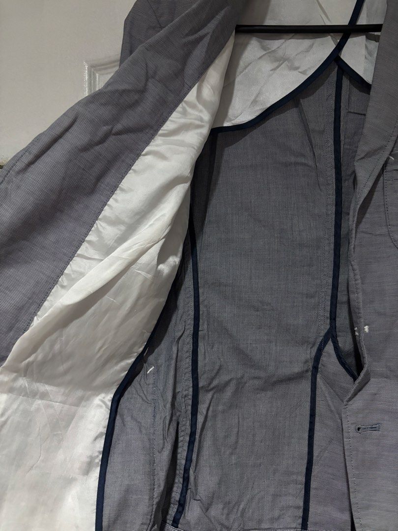 Blazer for Men (Category: Coats, Jackets and Outerwear) located in San Juan City. Submitted by mcstxtian_ (Listing ID 1460195708, Image 2). Description: Decluttering!!! Used these for work. Grey 5’2- 5’4 55-60kg Last price posted..
