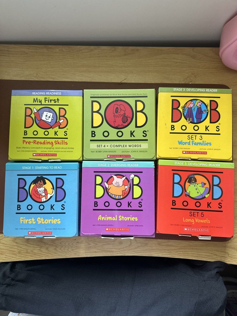 BOB BOOKS - Reading Readiness & Developing Reader Sets (Category: Children's Books) located in Makati City. Submitted by jamfab11 (Listing ID 1460134798, Image 2). Description: - Bought for 2500 - Complete BOB BOOKS collection for early readers. - Includes Stage 1: Starting to Read (First Stories). - Includes Stage 2: Emerging Reader (Animal Stories). - Includes Stage 3: Developing Reader (Word Families and Long Vowels). - Includes Reading Readin