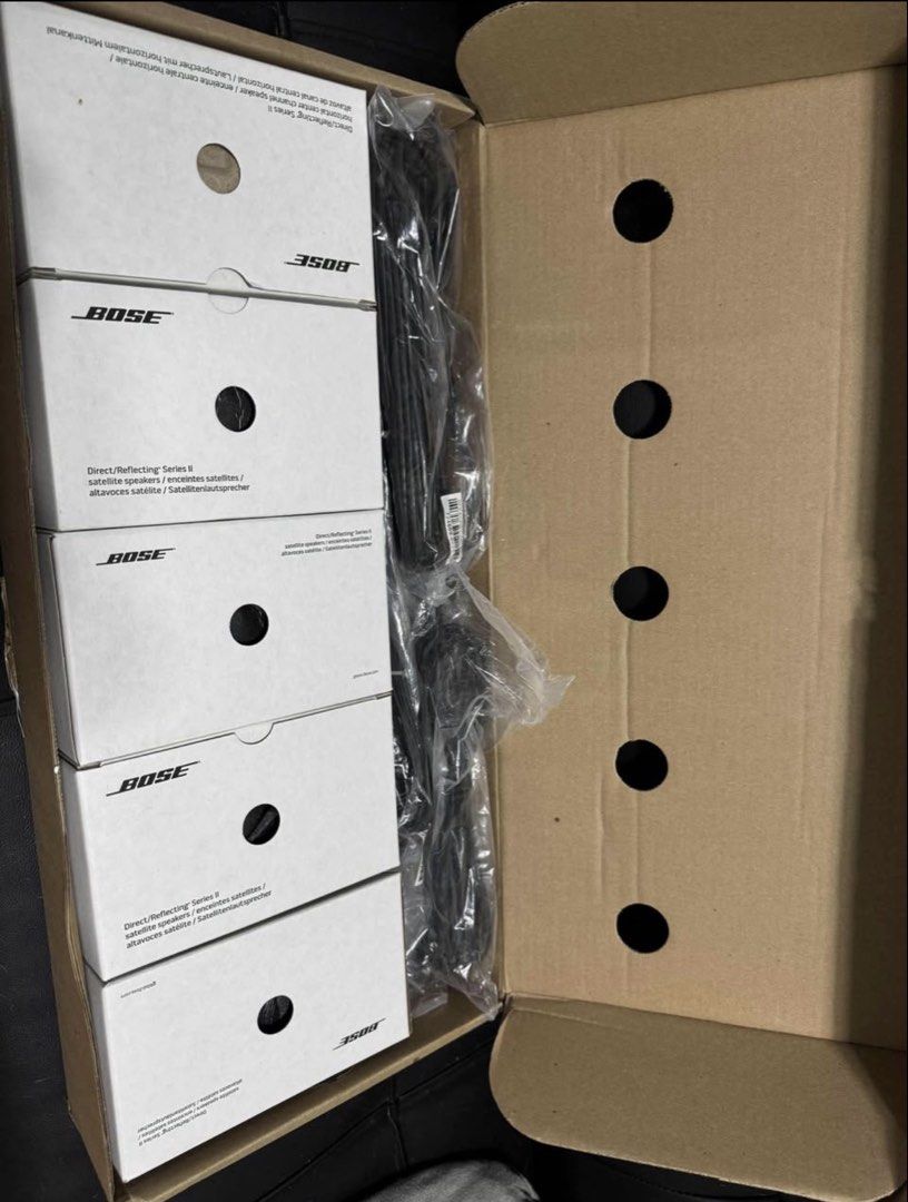 Bose acoustimass 10 series V (Category: Soundbars, Speakers & Amplifiers) located in Manila. Submitted by alexandrea0129 (Listing ID 1460173661, Image 3). Description: - All original packaging and boxes included - Speakers and subwoofer are in their original packaging - Experience great sound quality from Bose Unused/opened only complete Bose speaker package ready for AVR connection * original packaging * wall brackets, bought for 1600+ each seal
