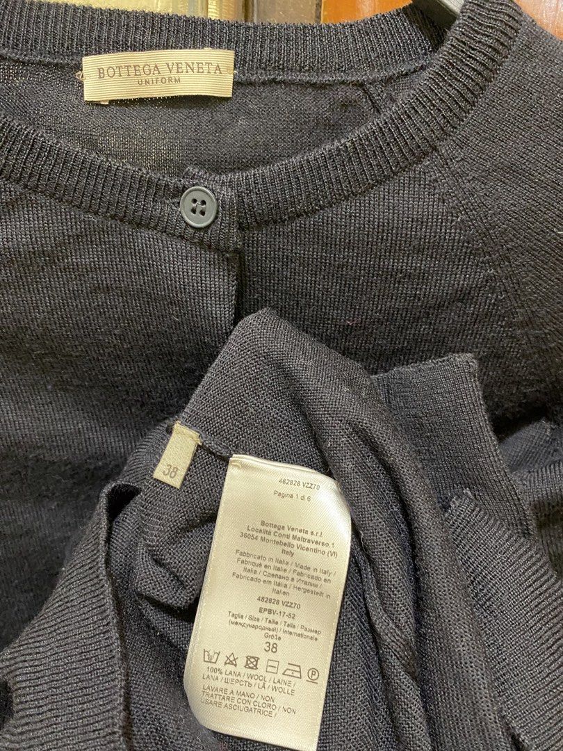 Bottega Veneta Uniform Cardigan (Category: Coats, Jackets and Outerwear) located in Manila. Submitted by haveago0dthrift (Listing ID 1460155167, Image 3). Description: Width 16 Length 22.