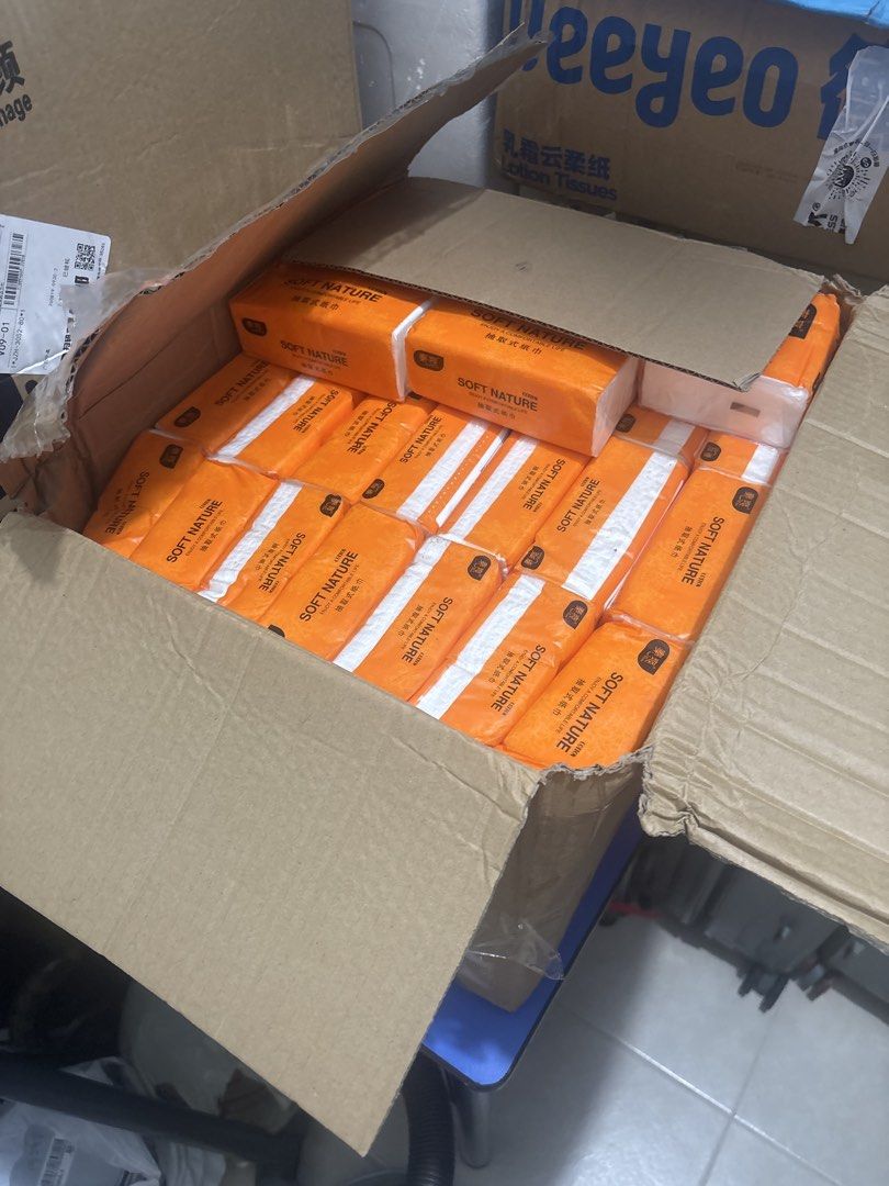Tissue paper (Category: Sanitary Hygiene) located in Singapore. Submitted by wolf123123 (Listing ID 1460140913, Image 1). Description: All new tissue. Bought too much by accident . Selling 150 packs at only $30 . Have total 300 packs. First come first .