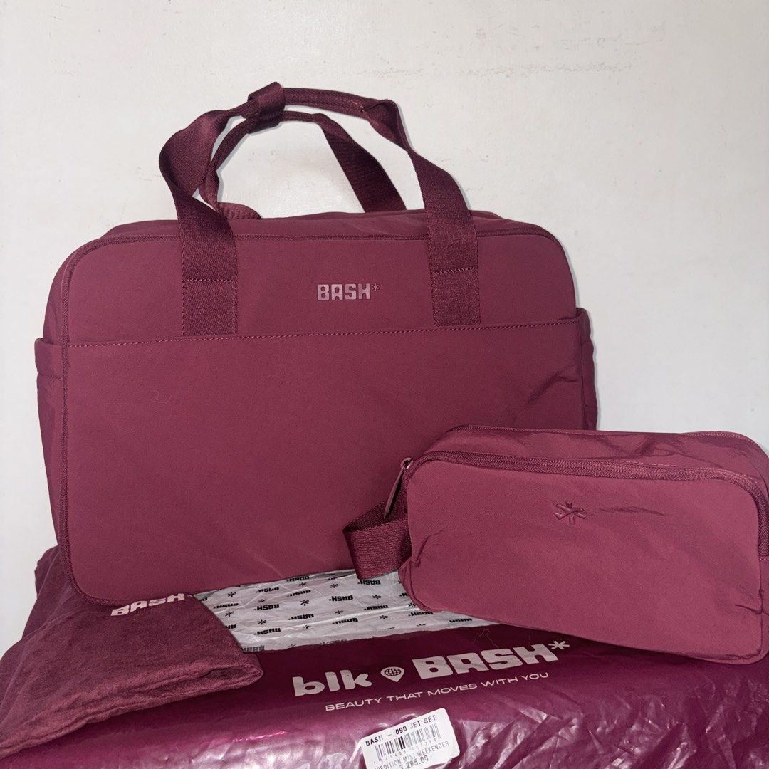 Brandnew BASH Mini Weekender Bag | JetSet (Category: Tote Bags) located in Malvar. Submitted by chatztash (Listing ID 1458510272, Image 2). Description: Brandnew BashxBlk Mini Weekender bag - with dustbag and pouch - with tag color: Jetset - also available in Terra - old version, Carbon lighting affected the color in the photo. 3pcs available .