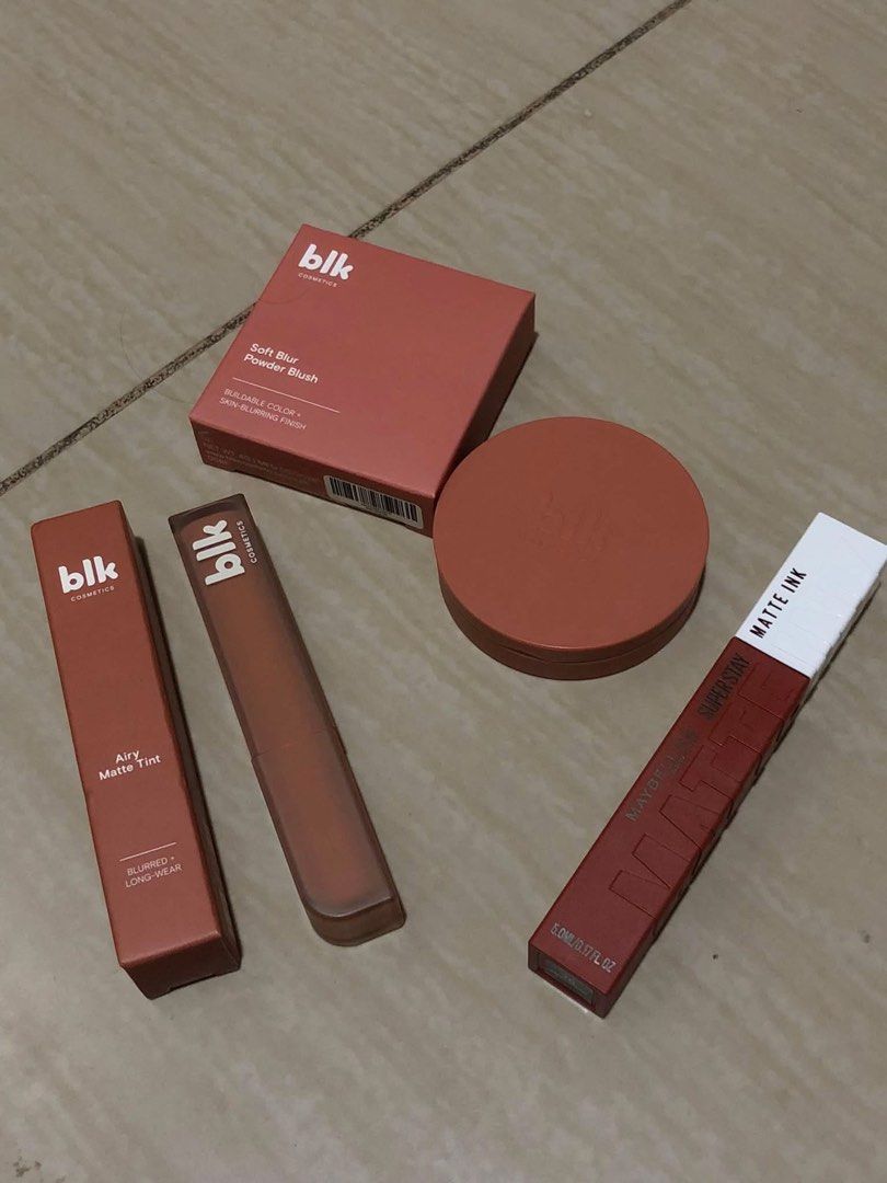 Brandnew Makeup Bundle (Category: Makeup) located in Malvar. Submitted by chatztash (Listing ID 1460165639, Image 1). Description: all swatched lang rfs: not my shade 💋BLK Airy Matte Ink - Keeper 💋BLK Soft Blur Blush - Croffle 💋Maybelline Superstay Matte Ink - Amazonian .