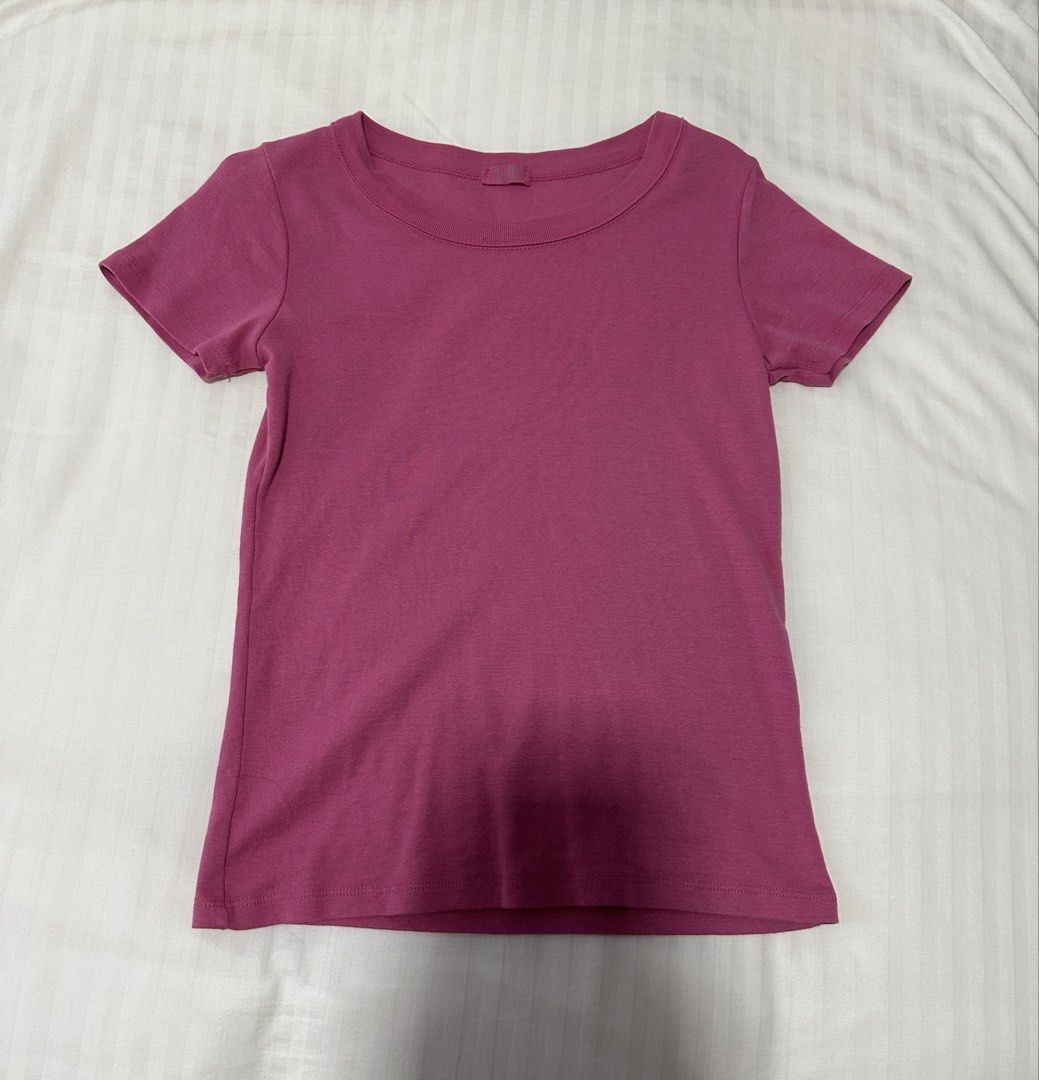 Brandy Melville Pink Hailie basic top (Category: Shirts) located in Taguig. Submitted by aandco. (Listing ID 1460224089, Image 2). Description: - worn once - bought in HK Brandy Melville - last price - BGC area.