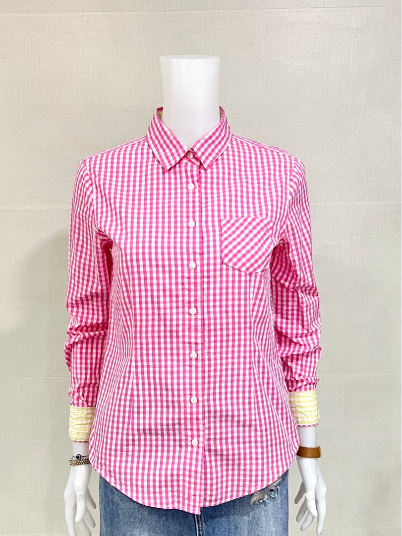 Brooks Brothers Check LS Blouse (Category: Longsleeves) located in Cebu City. Submitted by kei.flmn (Listing ID 1460114446, Image 2). Description: 📌PLEASE READ BEFORE MAKING AN OFFER Excellent Condition (No issues) Size:Fits Small (S) - [x] Flat Lay Measurements (in inches): - [x] Bust:36” - [x] Length Reference: Mannequin Height : 5’4” (First-come, first-served basis) Due to an increased number of joy reservers and fake buyers, offers will only