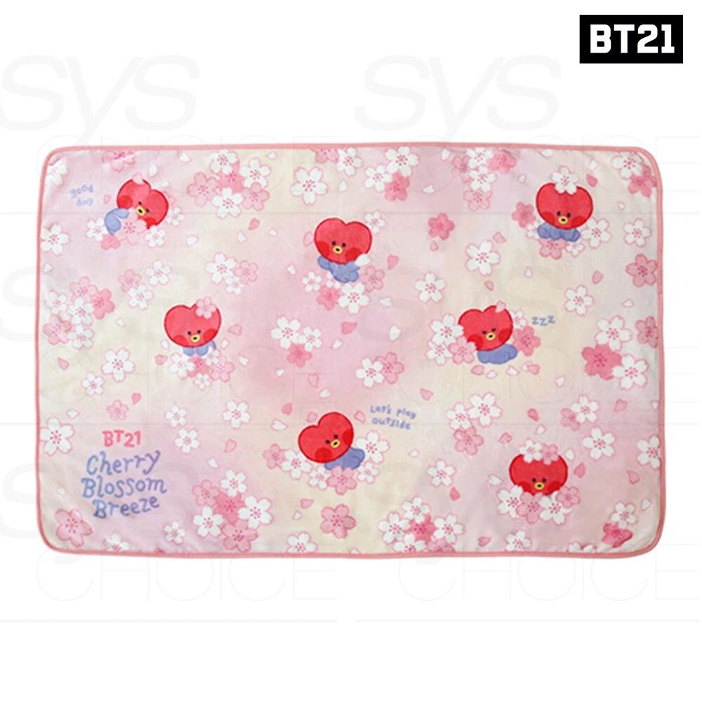 BT21 Cherry Blossoms Blanket Official (Category: Other Stationery & Craft) located in Calamba. Submitted by page_areumone1 (Listing ID 1460294387, Image 2). Description: available: tata koya cooky.