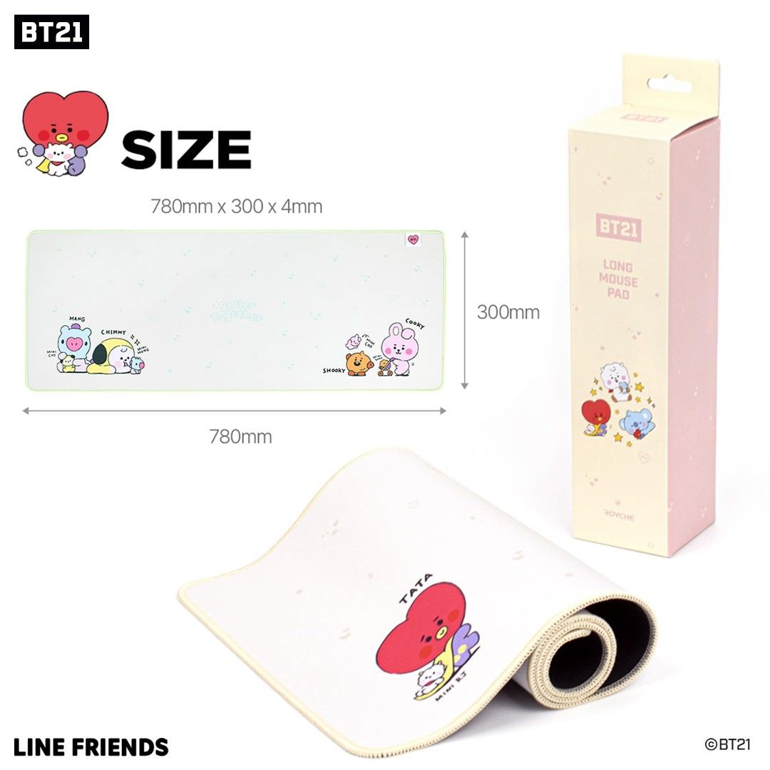 BT21 Long Mousepad Pink (Category: Mouse & Mousepads) located in Calamba. Submitted by page_areumone1 (Listing ID 1460295590, Image 2). Description: available design character: tata- rj -koya.