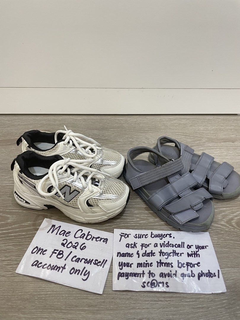 BUNDLE SHOES FOR TODDLER NB/ZARA (Category: Babies & Kids Fashion) located in Paranaque City. Submitted by maemae30 (Listing ID 1460138127, Image 1). Description: FOR SALE: Selling as bundle only NB 530 NOT 0RIG - GIFTED ITEM SIZE: 26 EURO / 15cm IN GOOD CONDITION BARELY USED ZARA BLUE SANDALS BOUGHT AT ZARA GREENBELT FOR 1k PLUS SIZE: 26 EURO / 15cm RFS: OUTGROWN SELLING AS PACK FOR ONLY: 350 PESOS LOCATION: PARANAQUE MOP:GCASH / BPI MOD: LALAMO