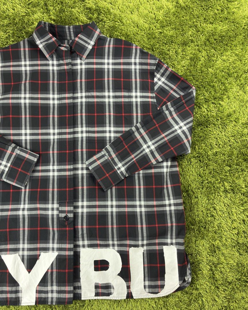 Burberry Wrap Around Logo Check L/S (Category: Formal Shirts) located in Lucena. Submitted by shopdotmane (Listing ID 1460253002, Image 2). Description: Burberry Wrap Around Logo Check L/S Large-XL Frame 25 (width) x 30 (Length) Still in great condition .