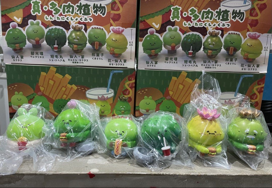 Collectible blind box (Category: Designer & Blind Box Toys) located in Bocaue. Submitted by vintagecollector_ (Listing ID 1460278606, Image 1). Description: SALE‼️ Succulent Plants (blind box series) Best collection for Cactus/plant lover! 🌵🌸 - Set 6pcs blind box - unopen Box, sealed each figure - 6.5 cm Mini Figures PRICE: ₱ 1,500 only ( 1set of 6pcs ) AVAILABLE: - 4 set (unopen box) - 1 set open box but plastic sealed (sold) Payment : Gcash/b