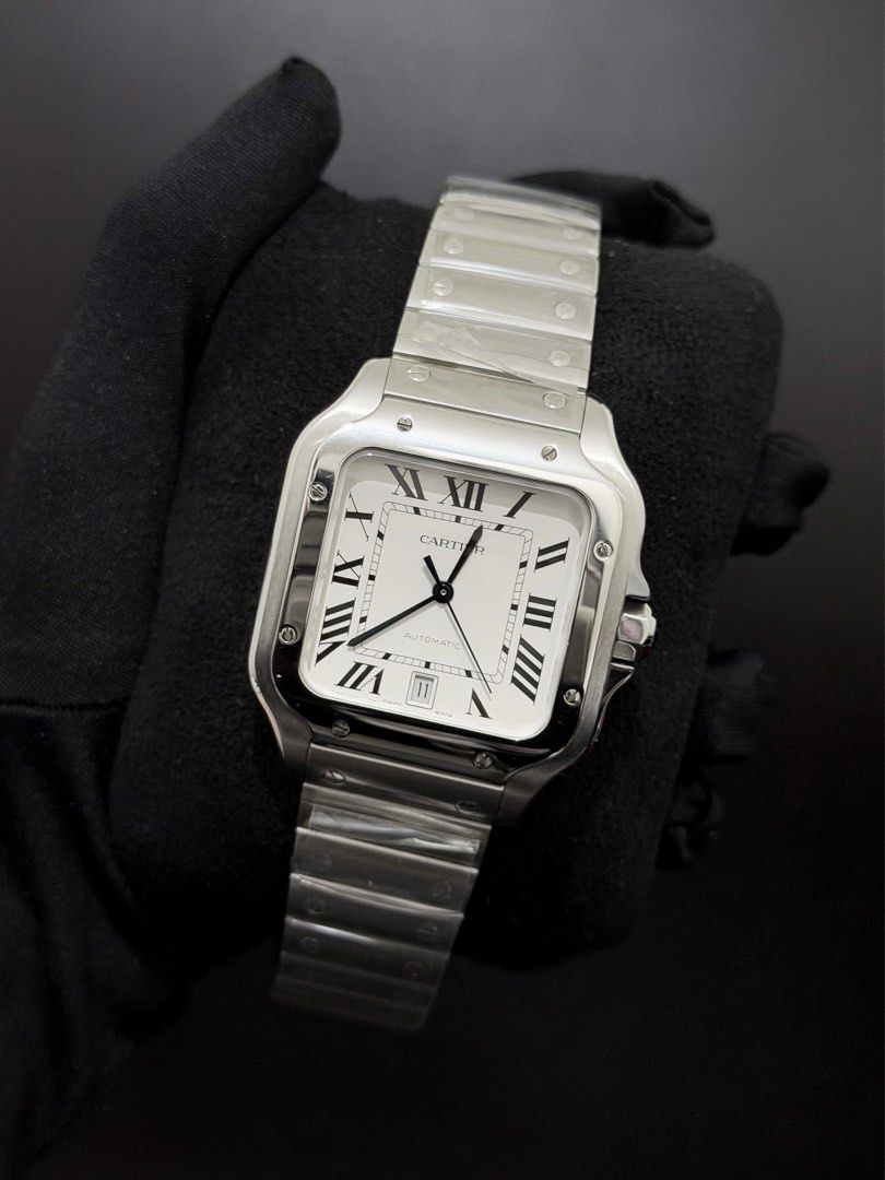 Cartier Santos Large 2024 White Dial (Category: Luxury Watches) located in Antipolo. Submitted by gold.authority (Listing ID 1460266848, Image 1). Description: CARTIER SANTOS LARGE 2024 WSSA0018 39.8mm Large Model Almost Brand New Condition Complete Inclusions Original Steel Bracelet and Leather Strap are both unused (Previous owner preferred using a separate Original Cartier leather strap, recently removed) Cartier Warranty Extended Until 2032 g