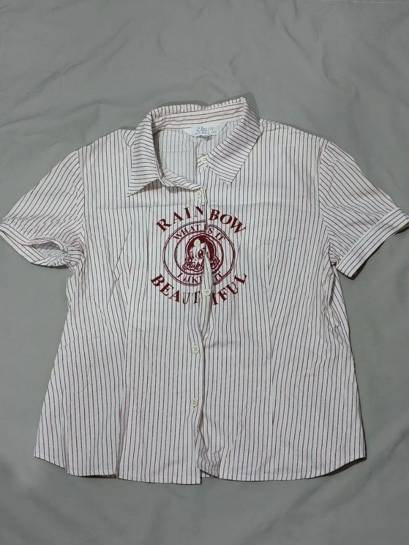 casual stripped blouse (Category: Blouses) located in Taguig. Submitted by declutterwirsh (Listing ID 1460216671, Image 3). Description: can fit to small to medium rfs: decluttering don't reach for it anymore.