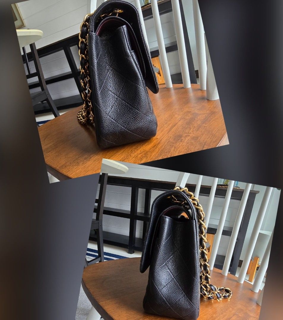 Chanel Classic Jumbo Double Flap Caviar Gold Hardware (Category: Luxury Bags & Wallets) located in Paranaque City. Submitted by portodimoda (Listing ID 1460129170, Image 3). Description: AUTHENTIC AND AVAILABLE!!! Kindly check photos to see the condition. Hologram sticker has tear but still readable It comes with an authenticity card only.