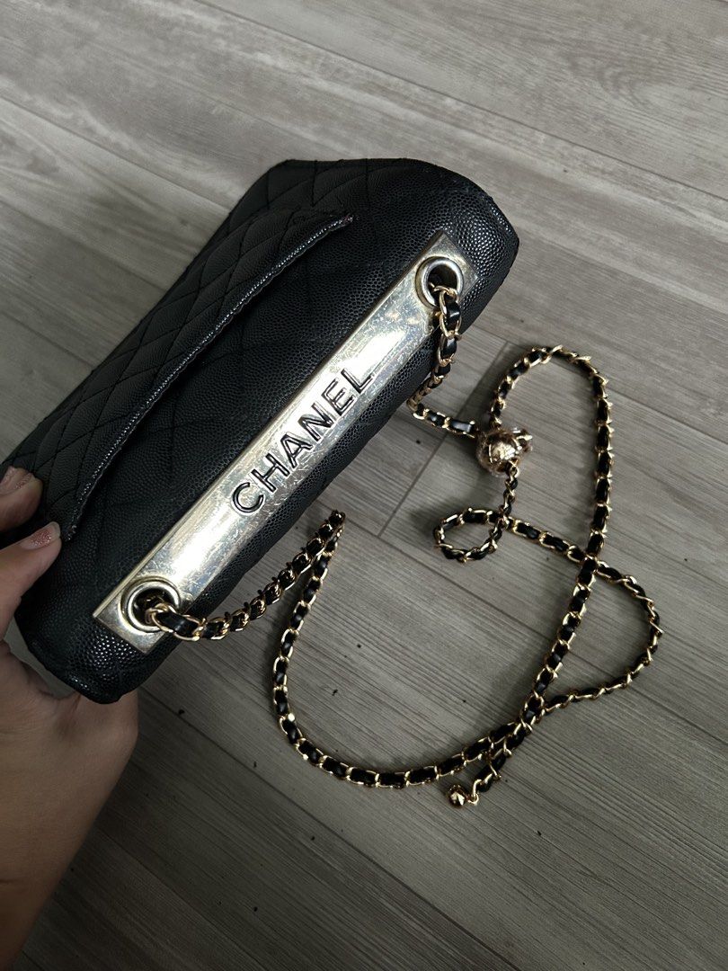 Chanel Wallet on Chain - Caviar leather (Category: Luxury Bags & Wallets) located in Manila. Submitted by mei.zumi (Listing ID 1460137407, Image 2). Description: Coded, but authenticity is not guaranteed. Condition: Overall: Minimal signs of use on the hardware and bottom interior. Leather: 10/10 — Like new. Interior: 9/10 — Slight leather dryness on the bottom, but no chipping. Hardware: Chain replaced with a brand-new one as the original was ta