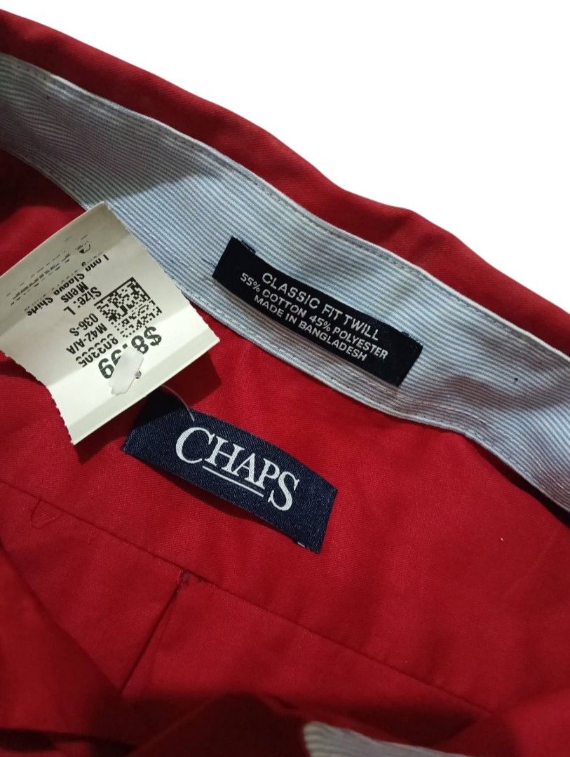 CHAPS Classic Fit Twill Button Down Shirt (Category: Formal Shirts) located in Manila. Submitted by rarefindsgallery (Listing ID 1460301107, Image 2). Description: CHAPS by RL Classic Fit Twill Button Down Shirt for Men Size: Large Fits Large to XL Nice and high quality fabric Authentic Brand new condition.