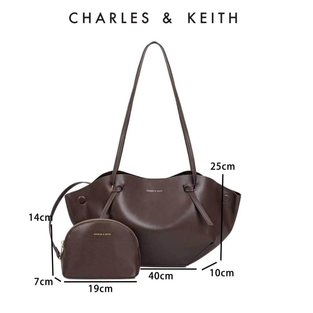 Charles & Keith Calla Tote Bag with wallet (Category: Tote Bags) located in Quezon City. Submitted by makescentsmnl (Listing ID 1460272079, Image 2). Description: Charles & Keith Calla Tote Bag ORIG MALL PULLOUT Size:40x25x10 cm With dust bag&serial number MOP ✅ GCASH ✅ BANK TRANSFER ✅ CREDIT CARD ✅ QRPH.