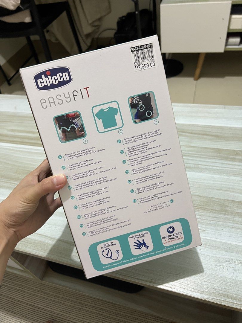 Chicco Easyfit (Category: Carriers & Slings) located in Quezon City. Submitted by namasteing (Listing ID 1460217956, Image 2). Description: 🧸 used a few times, no more than 10x since we got our stroller 🧸 retails for 2699php 🧸 this is no longer in a box, but is stored in a ziplock storage suitable for its size.