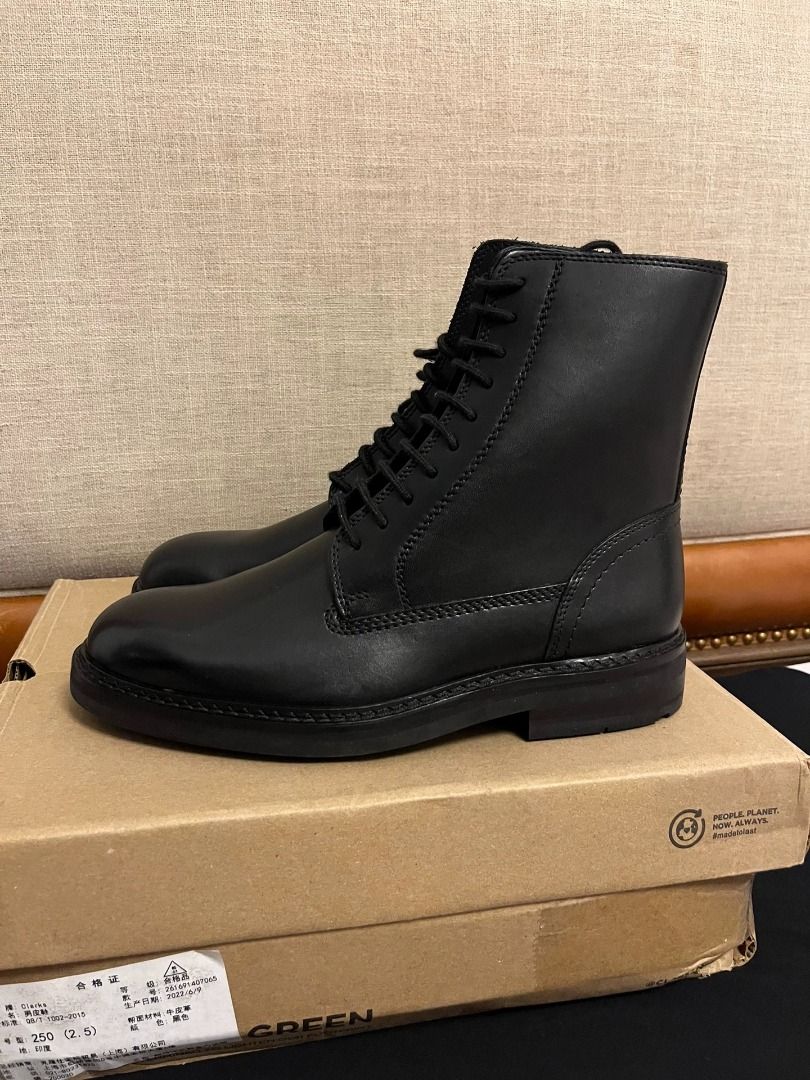 Clarks Craftevan Hi 26169140 Black (Category: Boots) located in Paranaque City. Submitted by silverphoenix.00302e (Listing ID 1460177885, Image 2). Description: - Brand: Clarks - Color: Black - Material: Leather - Style: Classic combat boot - Size: EU 39.5, EU 40, EU 41, EU 41.5, EU 42, EU 42.5, EU 43, EU 44, EU 44.5, EU 45 - Origin: Made in India - Condition: Good for everyday wear - Includes: Original box.