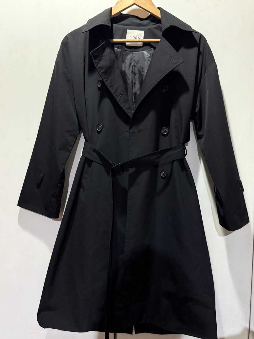Classic Black Belted Trench Coat (Category: Coats, Jackets and Outerwear) located in Quezon City. Submitted by itsbiancag (Listing ID 1460299855, Image 1). Description: - Classic Black Mid Trench Coat - Fits S-M - Lightweight .