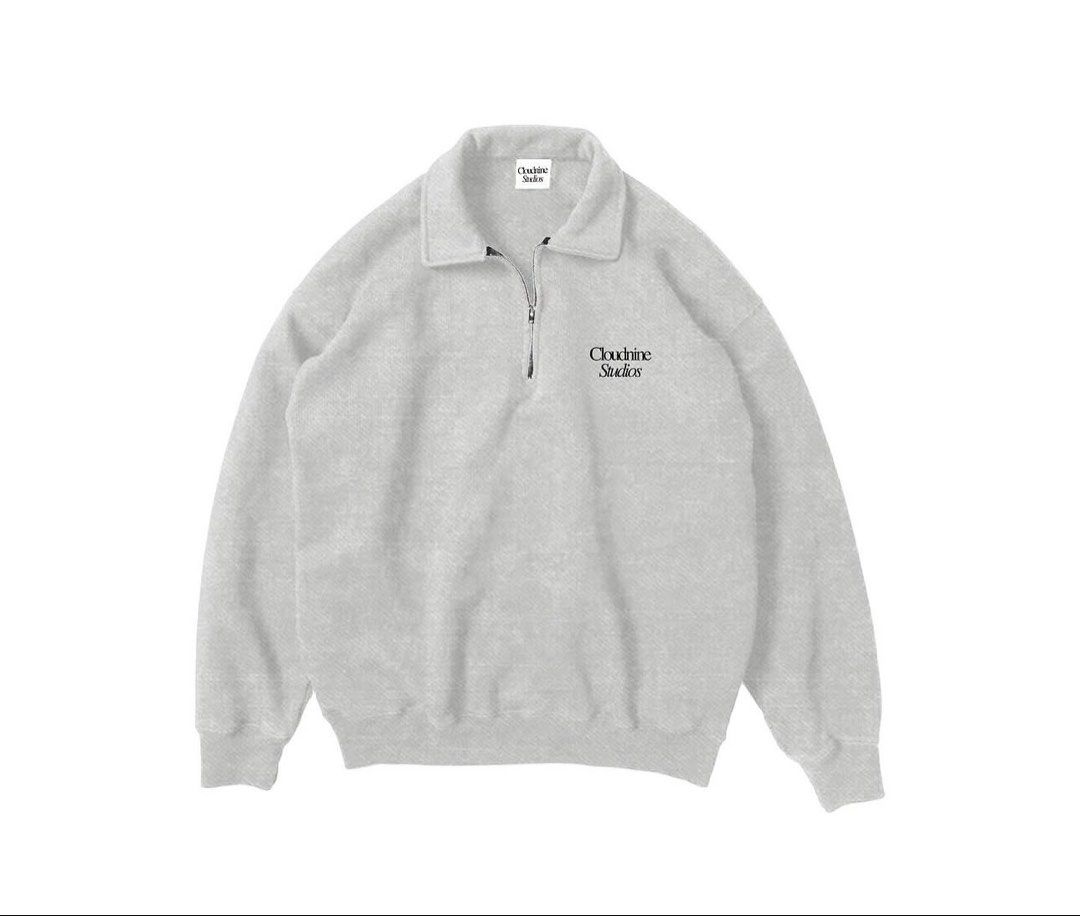 Cloudnine Studios Grey Half Zip Sweatshirt (Category: Coats, Jackets and Outerwear) located in Guiguinto. Submitted by angelazkim (Listing ID 1460299006, Image 1). Description: - Grey sweatshirt from Cloudnine Studios - Features a half zip closure - Small logo detail on the chest - Classic collar design - Comfortable and casual style - Ideal for layering or wearing solo Shipping Via Gogo Express MOD : Gcash/Bank Transfer.