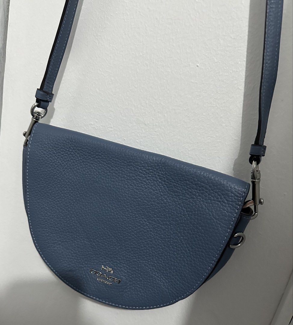 Coach Ellen Crossbody Bag Stone Blue (Category: Cross-body Bags) located in Makati City. Submitted by snitchcat (Listing ID 1460208887, Image 2). Description: Missing hangtag Some dirt on magnetic closure Uncommon color .
