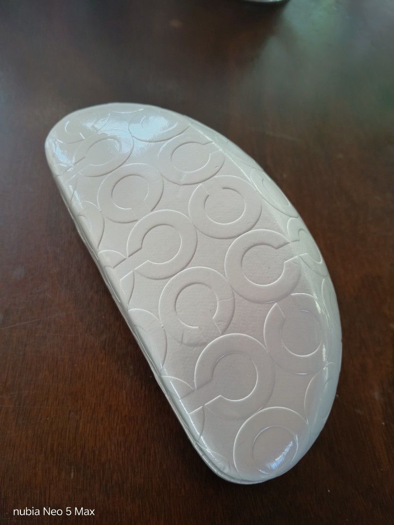 Coach Eyeglasses case (Category: Sunglasses & Eyewear) located in Cebu City. Submitted by lovegreend. (Listing ID 1460176834, Image 2). Description: coach Eyeglasses box what u see u get size on the pics white, imbosted c outer base.