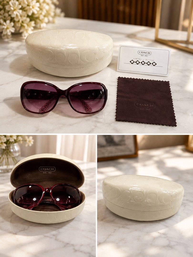 Coach Sunglasses (Category: Sunglasses & Eyewear) located in Cavite. Submitted by theluxurybyaalheebotique (Listing ID 1460278822, Image 2). Description: 🎌🎌2nd STREET Nagoya JAPAN🎌🎌 100% Authentic ‼️Sign of usage: see actual picture 👀Look closely to the image and make sure you are confirmed with the issue before minning. No return & No Refund Policy. Let’s not waste our TIME HERE. 🎞️All item shoot in uncleaned condition. Some dirt or dust w