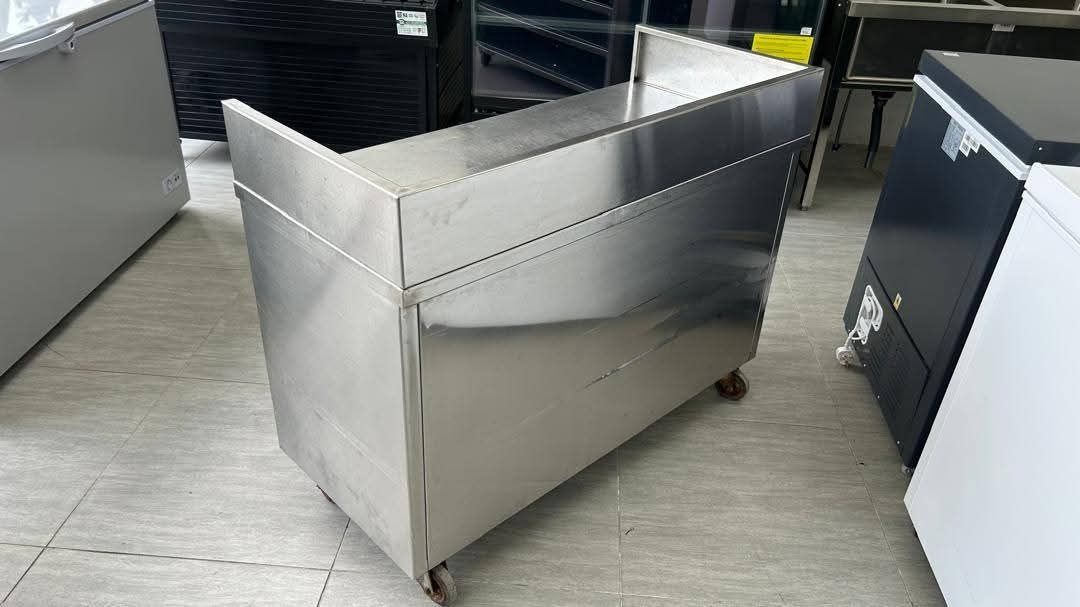 Coffee machine mixer counter table shelf rack (Category: Other Kitchenware & Tableware) located in Makati City. Submitted by boldrabbit.403396 (Listing ID 1460135541, Image 3). Description: Coffee machine 5k Shelf rack 1k each Front desk prep table 3500 Mixer 5k 2 bowl All like new condition.