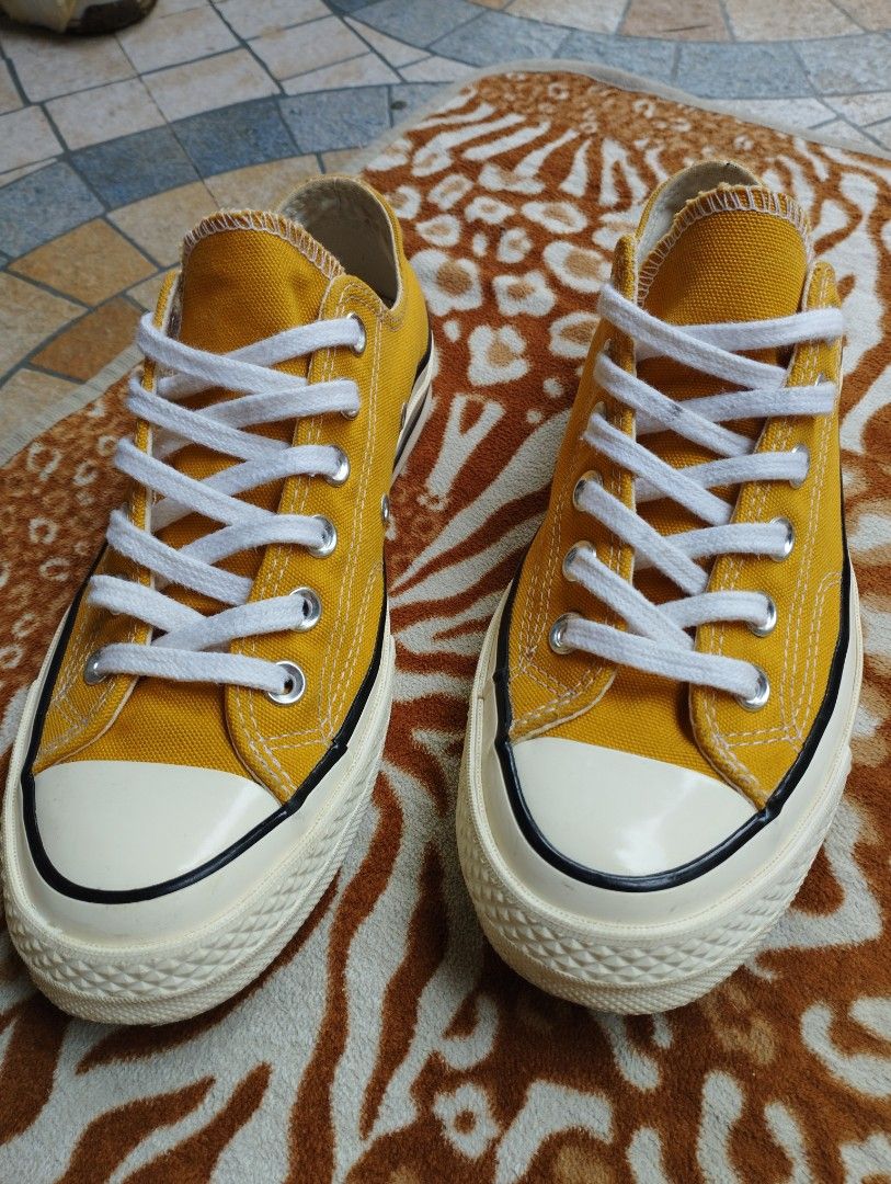 Converse 70 Mustard (Category: Sneakers) located in Zamboanga. Submitted by vintagetreasures.zc (Listing ID 1460235084, Image 2). Description: Converse 70 Mustard Low Cut Size: 37.5Euro / 5US Men / 7US Women Excellent Condition 9.8/10 Colour Rate Sign of usage Issue: Gasgas sa side 1500 + SF.