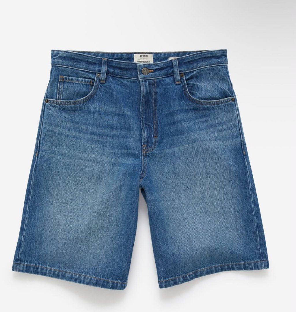 Cotton On Baggy Denim Short (Category: Shorts) located in Bulacan. Submitted by denizzesy (Listing ID 1460163895, Image 2). Description: Brand: Cotton on Product: Baggy Denim Short Color: Nebraska Blue Size: 32 Code: 3612637-47 Composition: 100% Cotton Features: · Relaxed Waist · Relaxed Leg · Rigid · 5 Pocket Styling · Made from 30% recycled cotton from consumer waste Used once for school event only. Bought in Cotton on SM North Edsa Branch .
