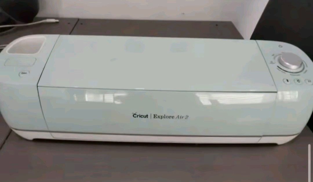Cricut Explore Air 2 Mint Electronic Cutting Machine (Category: Craft Supplies & Tools) located in Manila. Submitted by danayamiracle (Listing ID 1460204495, Image 1). Description: - Cricut Explore Air 2 electronic cutting machine - Color: Mint green - Ideal for crafting and DIY projects - In excellent working condition - Comes with 3 used cutting mats, and blades. wala na po yung orig box nya. - Feel free to ask any questions! RFS: Decluttering,