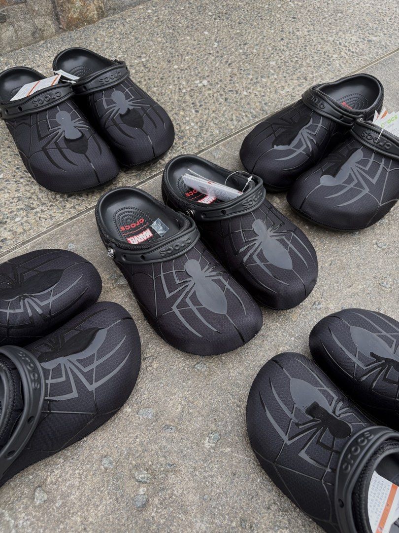 Crocs Classic Clog “Marvel Spider-Man Neo Black” (Category: Slippers & Slides) located in Quezon City. Submitted by seantgr (Listing ID 1460290941, Image 2). Description: AVAILABLE ON HAND! 💯 Classic Clog “Marvel Spider-Man Neo Black” ✅ M7/W9 - ✅ M8/W10 - ❌ M9/W11 - SOLD‼️ ✅ M10/W12 - ✅ M11 - DM for more information & inquiries! 💯.