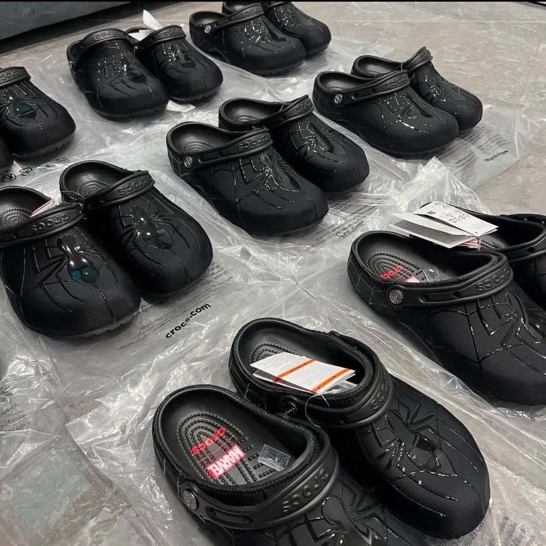 Crocs Spiderman (Category: Slippers & Slides) located in Manila. Submitted by mypshopp (Listing ID 1460181362, Image 2). Description: Available size men & women 36-40 41-45 With dustbag Ziplock plastic .