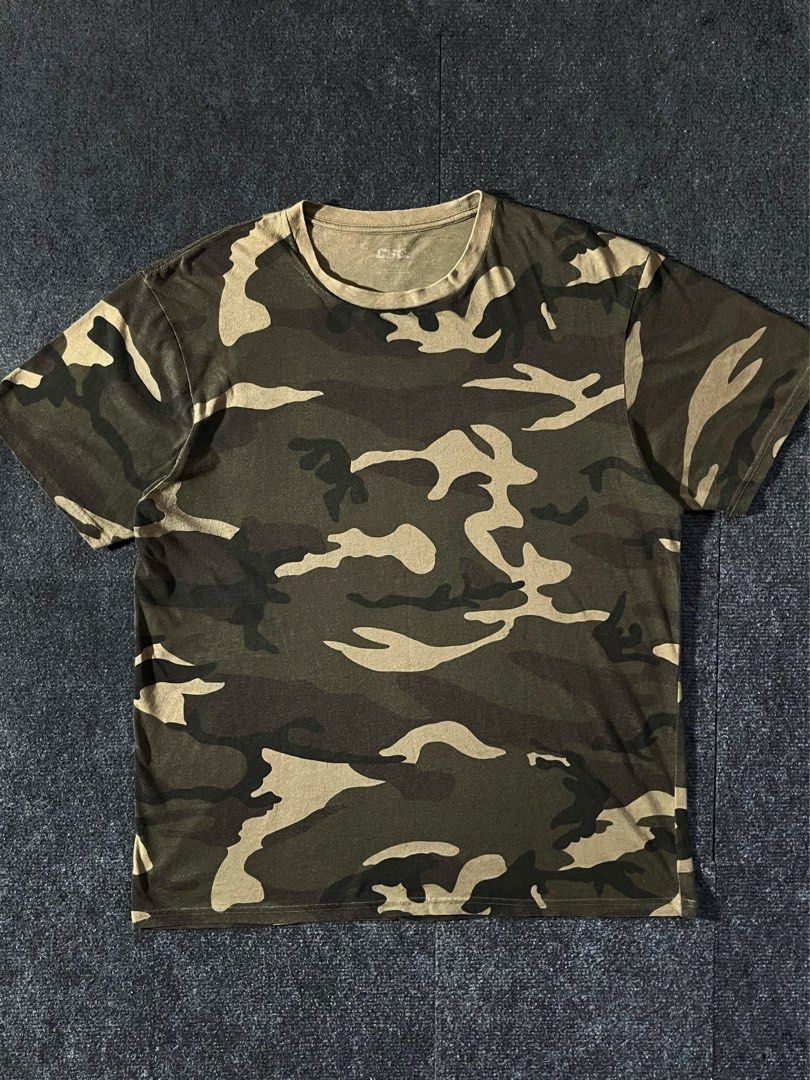 CST Camouflage T-shirt (Category: Tshirts & Polo Shirts ) located in Los Banos. Submitted by reworn.clo2026 (Listing ID 1460113454, Image 1). Description: Size: XL * Width: 23.5 * Length: 30 * Good condition.