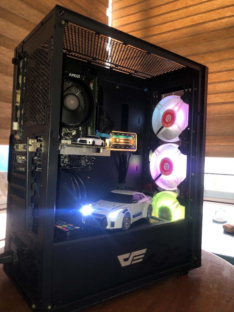 Custom Gaming PC - AMD Ryzen, NVIDIA GeForce GT 730 (Category: Desktops) located in Las Pinas. Submitted by richoco05 (Listing ID 1460218638, Image 2). Description: Murang Light Gaming Unit with GPU ₱7K ONLY AMD Athlon 200GE A320M-K Pro (no i/o shield) 8GB DDR4 3200Mhz NVIDIA GeForce GT 730 GDDR5 2GB Kingstom 120GB 99% Darkash DK352 ATX (no glass panel) Jungle Leopard 6-pin RGB Fan Hub YGT 750W Windows 10 Pro can play easily: Valorant, LoL, Dota 