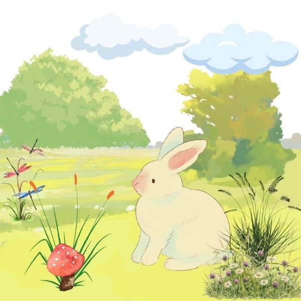 Cute Bunny Art Print (Category: Art & Prints) located in Santa Maria. Submitted by antonette.paintings (Listing ID 1460229861, Image 1). Description: Digital Art Message me for inquiries. Thank you.