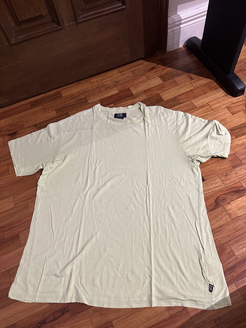 Cutter & Buck Striped Thin Athletic T-Shirt (Category: Tshirts & Polo Shirts ) located in Manila. Submitted by cocoomelooonnnn (Listing ID 1460212404, Image 3). Description: - Light green t-shirt with subtle thin white stripes - Classic crew neck and short sleeves - Made in Peru - Tagged size S/P - Ideal for comfortable, everyday casual wear.
